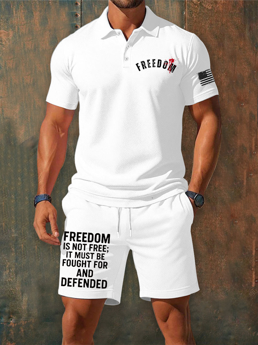 Men Freedom Is Not Free R.I.P Polo Shirt Rest In Peace Charlie Kirk Gifts