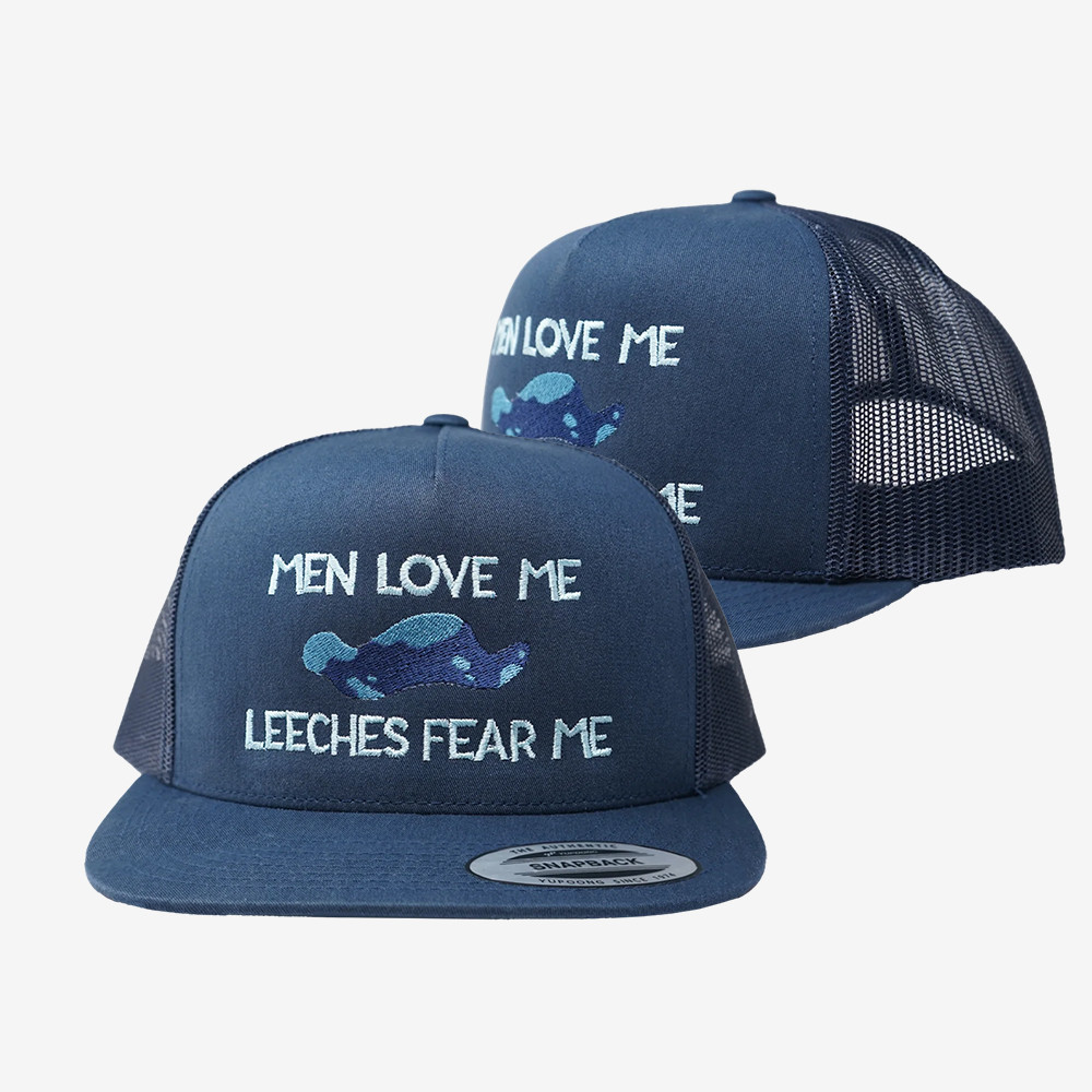 Men Love Me Leeches Fear Me Trucker Hat Helluva Boss Merch Cool Gift For Cartoon Lovers