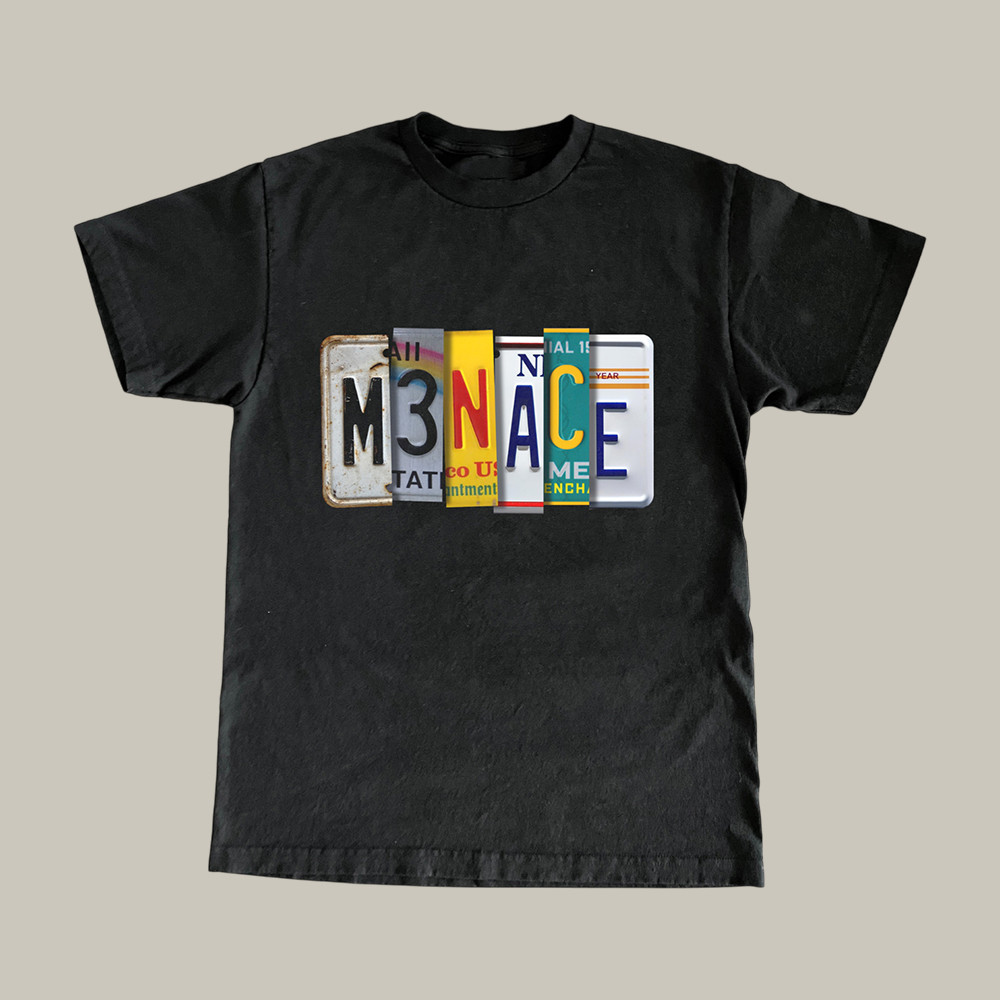 Menace License Plate T-Shirt Trendy Clothes Kanel Joseph Youtuber Gift For Friend