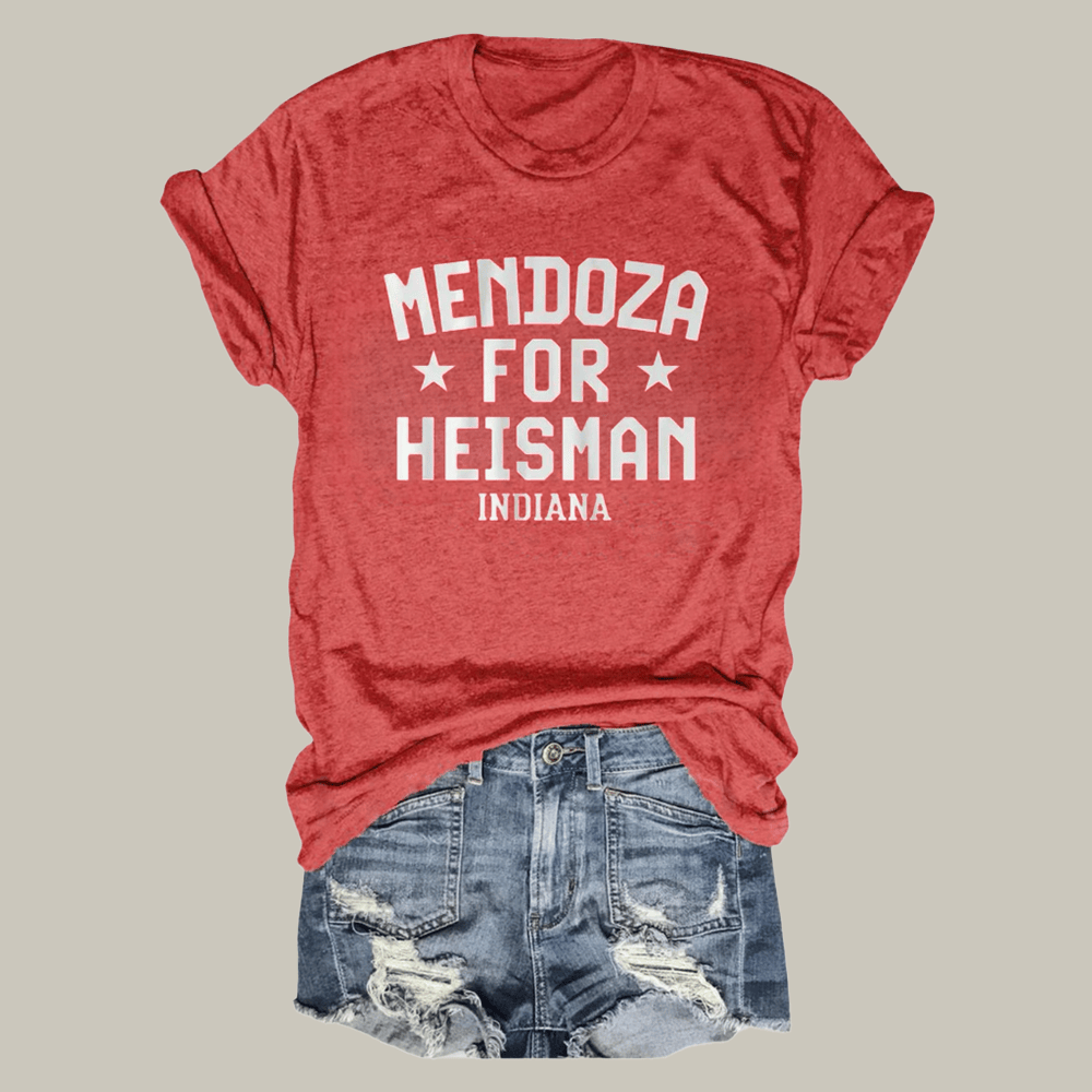 Mendoza For Heisman Indiana Football T-Shirt Football Fan Clothes Gift Ideas