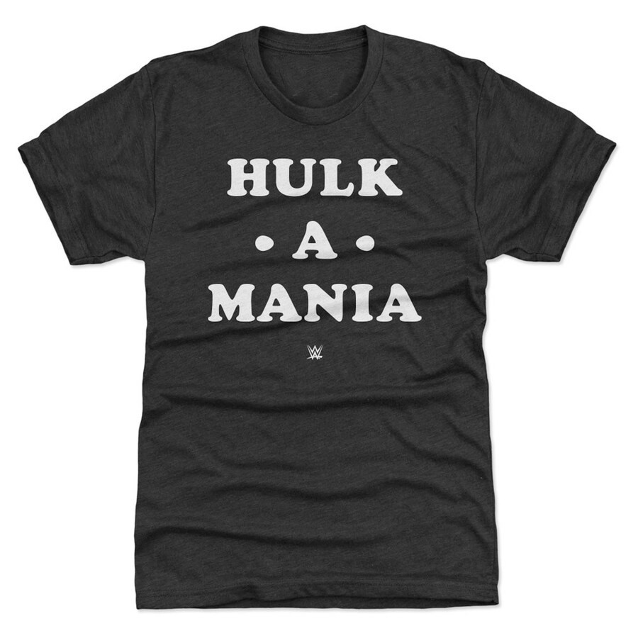 Men's 500 Level Heather Black Hulk Hogan Hulk-a-mania T-shirt RIP Gift For Fans