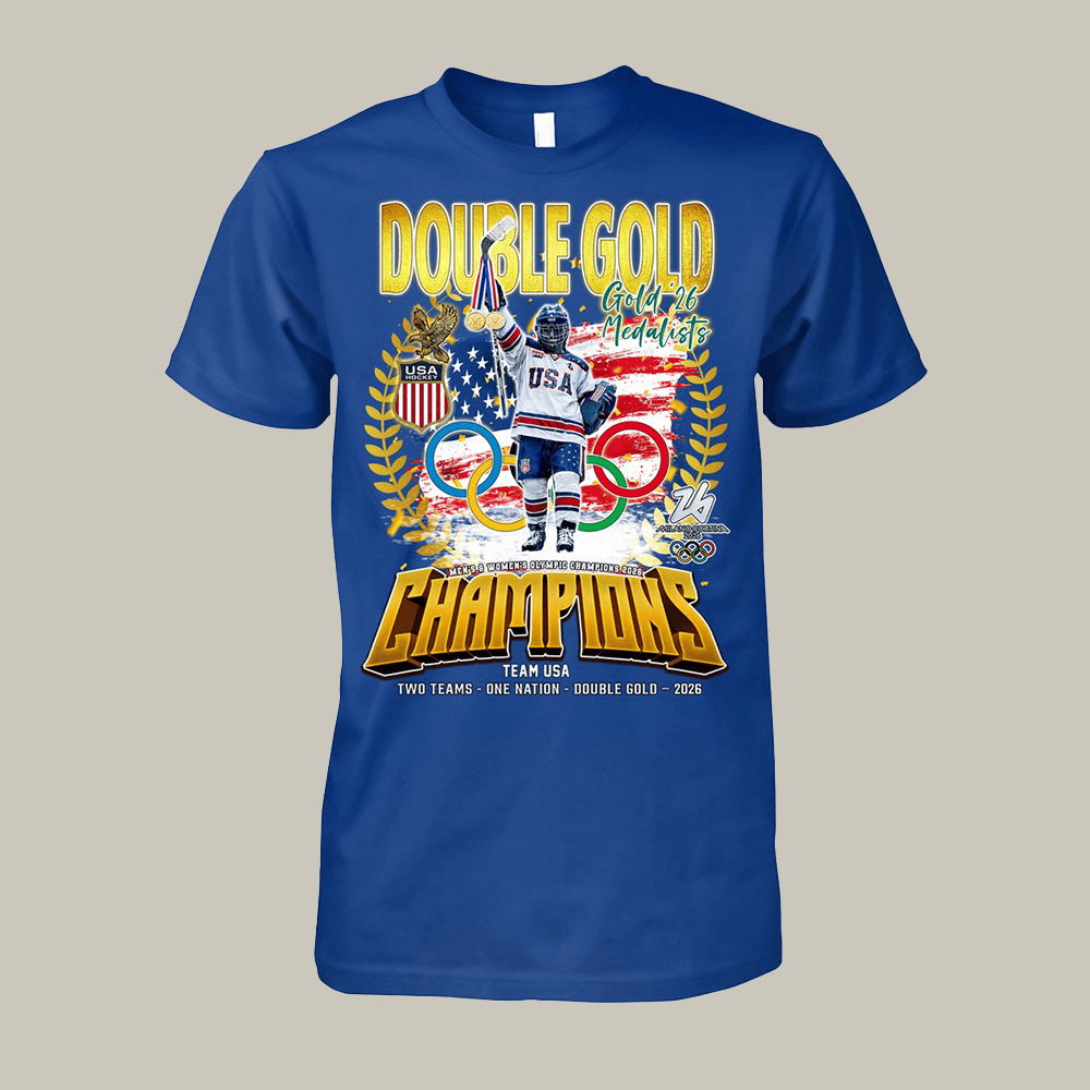 Men's And Women's Olympic Champions T-Shirt USA Hockey Gold Medal Clothes Best Gift For Him