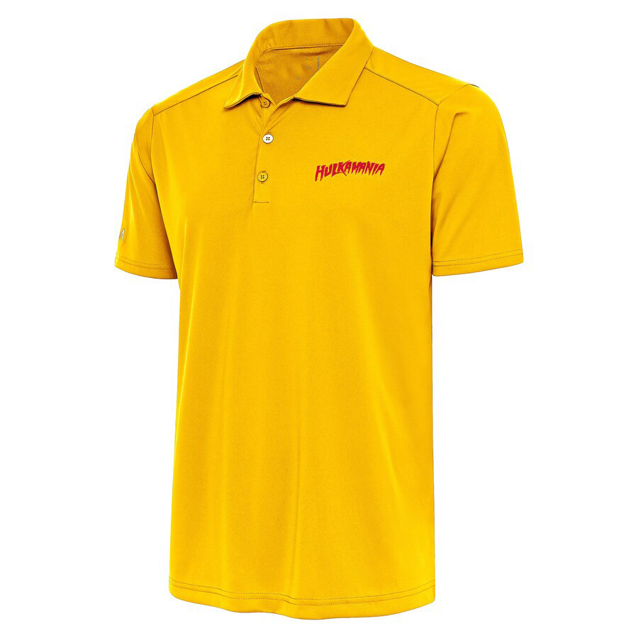 Men's Antigua Gold Hulk Hogan Tribute Polo