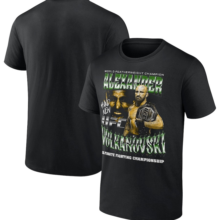 Men's Black Alexander Volkanovski UFC 314 And New World Featherweight Champion T-Shirt Best Gift For Husbands