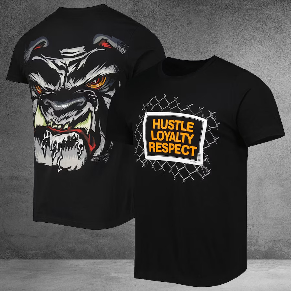 Men's Black John Cena Beware Of Dog Retro T-Shirt Hustle Loyalty Respect John Cena Merch