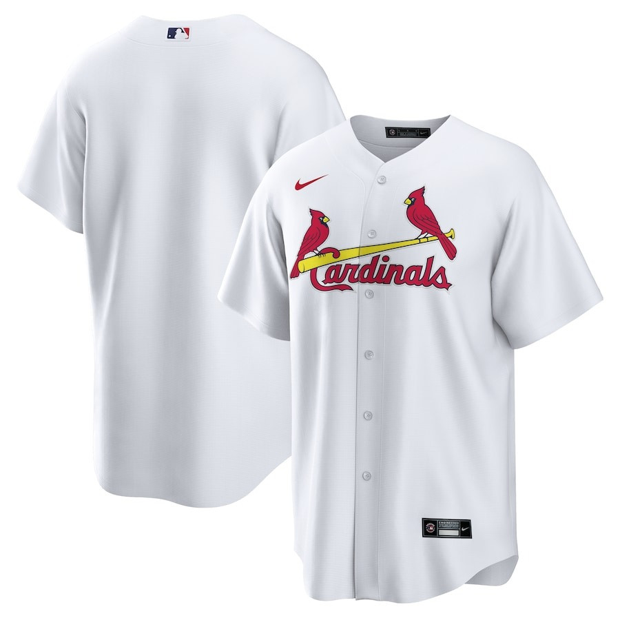 Men's Cardinals White Home Team Jersey Baseball Mom Gifts