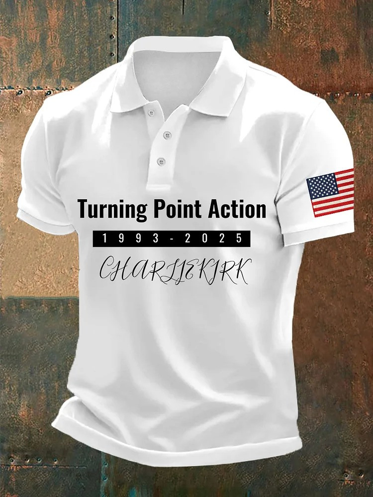 Men's Charlie Kirk Turning Point USA Trump Commemorative Shirt Best Gift For America Supporters