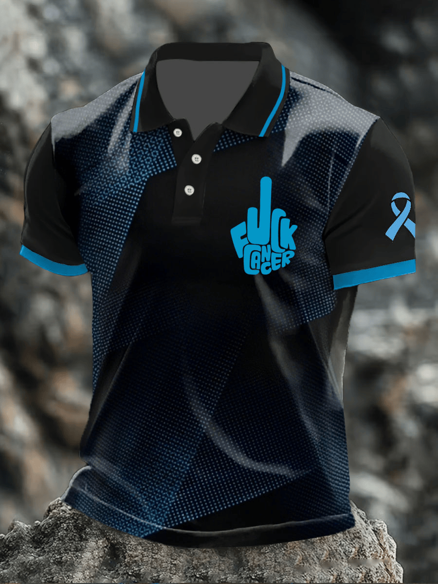 Men's FK Prostate Cancer Polo Shirt Mens Best Gifts For Cancer Patients