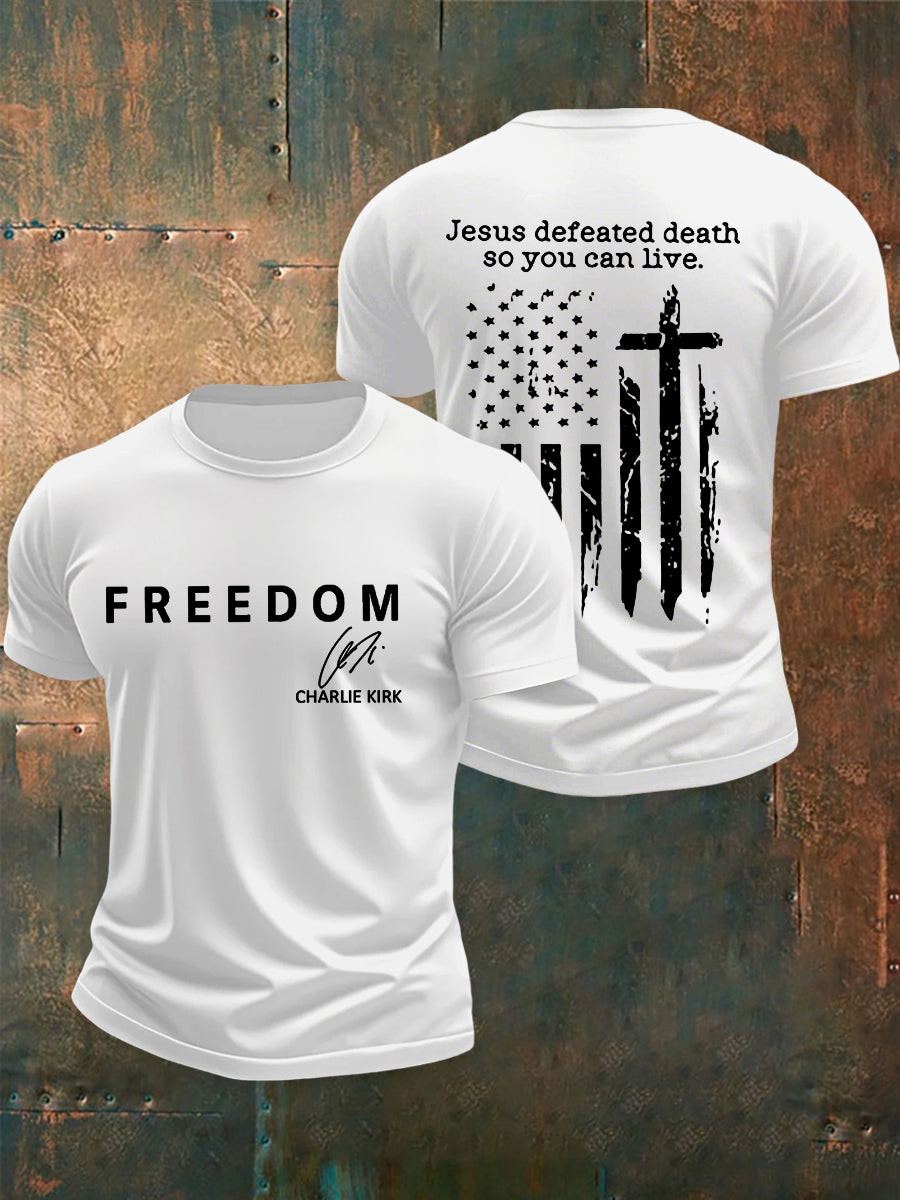 Men's Freedom Is Not Free R.I.P Charlie Kirk Short Sleeve T-shirt