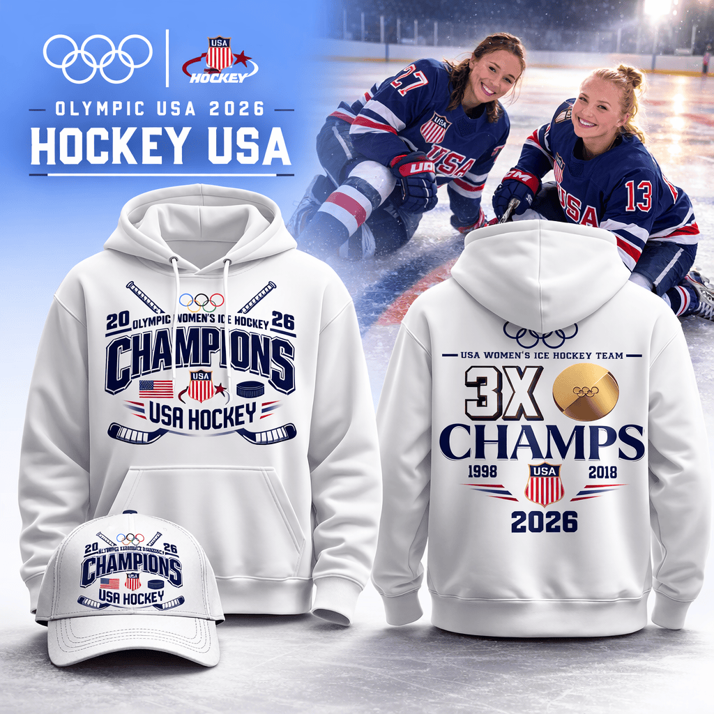 Men's Hockey Milano Cortina Olympics Champions 2026 Hoodie Team Canada Hockey Apparel