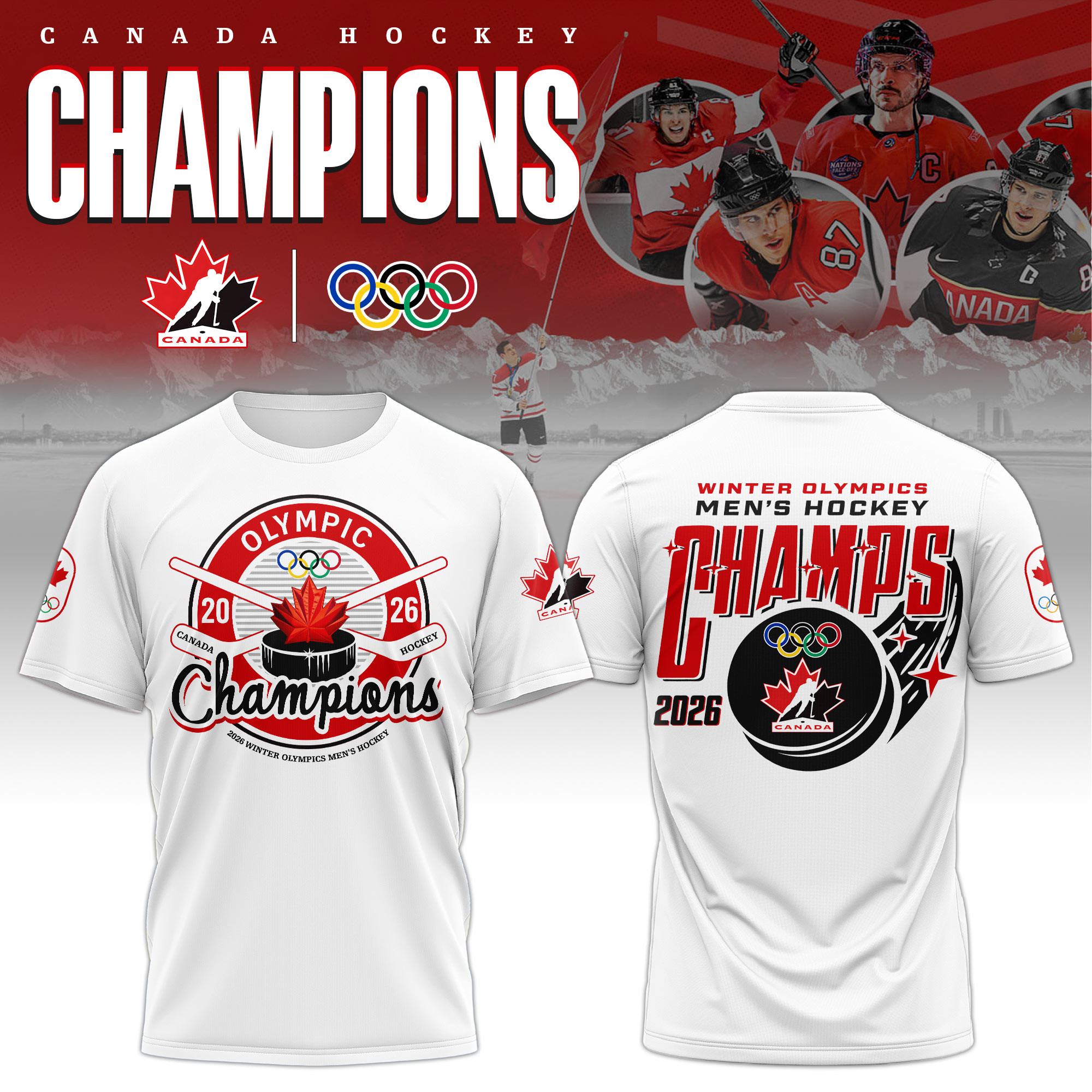 Men's Hockey Milano Cortina Olympics Champions 2026 T-Shirt Team USA Hockey Clothes