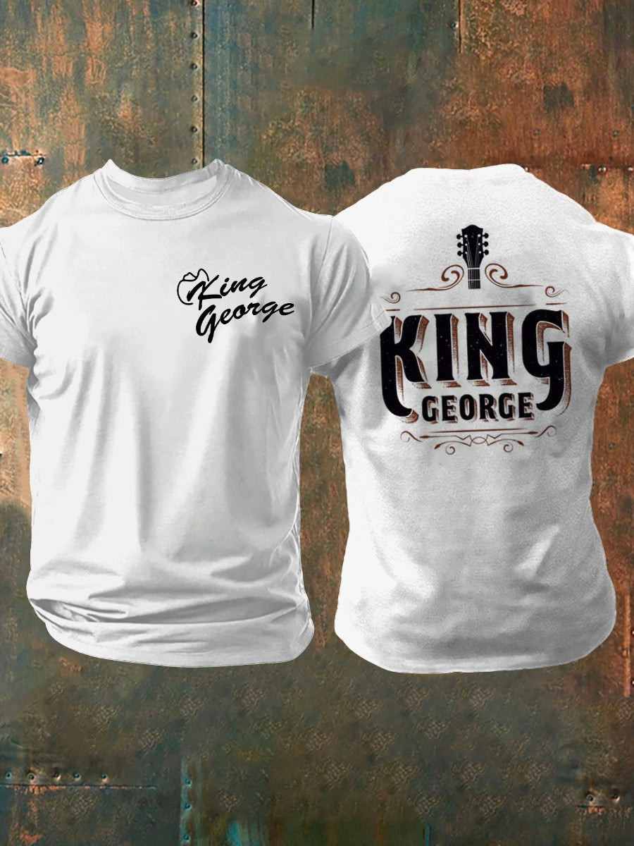 Men's King George Country Music Fan T-Shirt Cool Gifts For Music Lovers