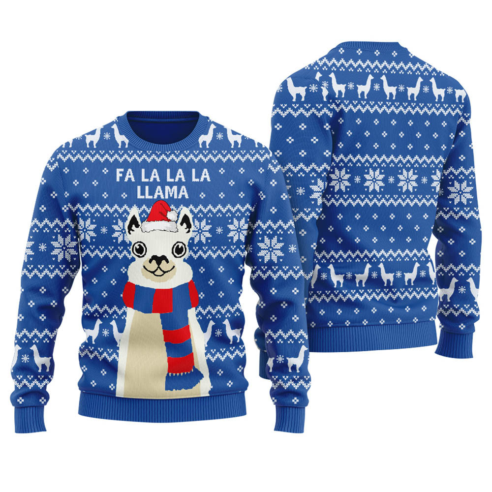 Mens Llama Ugly Christmas Sweater Royal Lovely Merch Gift for Cozy Winter Nights