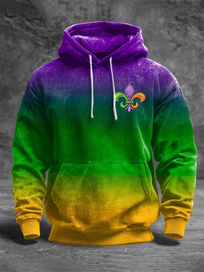 Men's Mardi Gras Hoodie Fleur De Lis Mardi Mardi Gras Clothing Gifts For Dad
