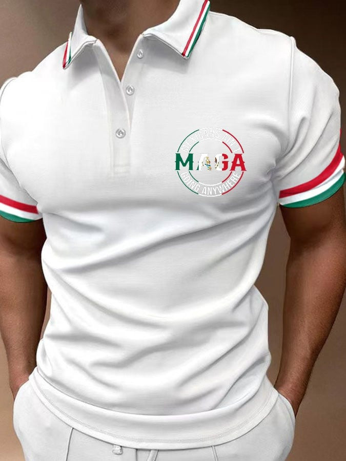 Mens Mexican Flag Polo Shirt Cool Gifts For Mexico Lovers