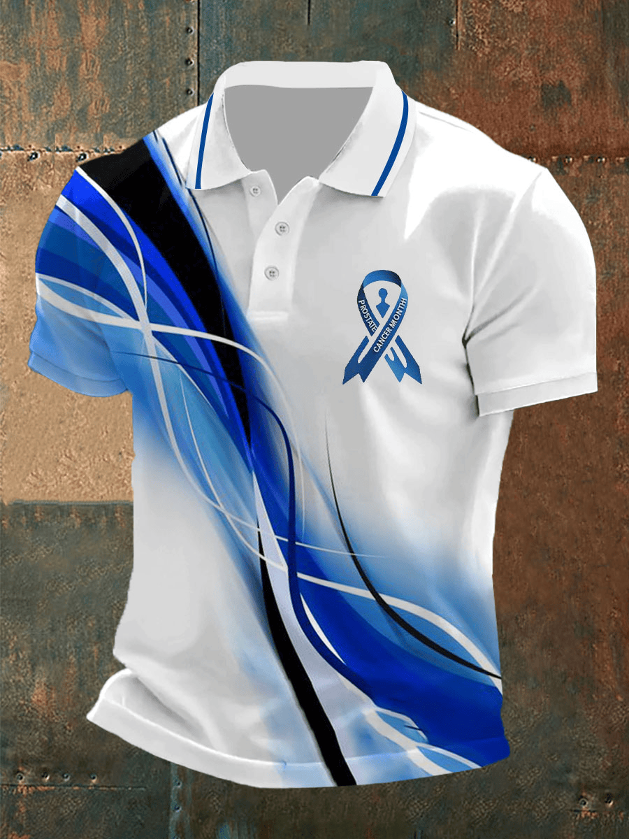 Mens Prostate Cancer Awareness Polo Shirt Gifts For Cancer Patients