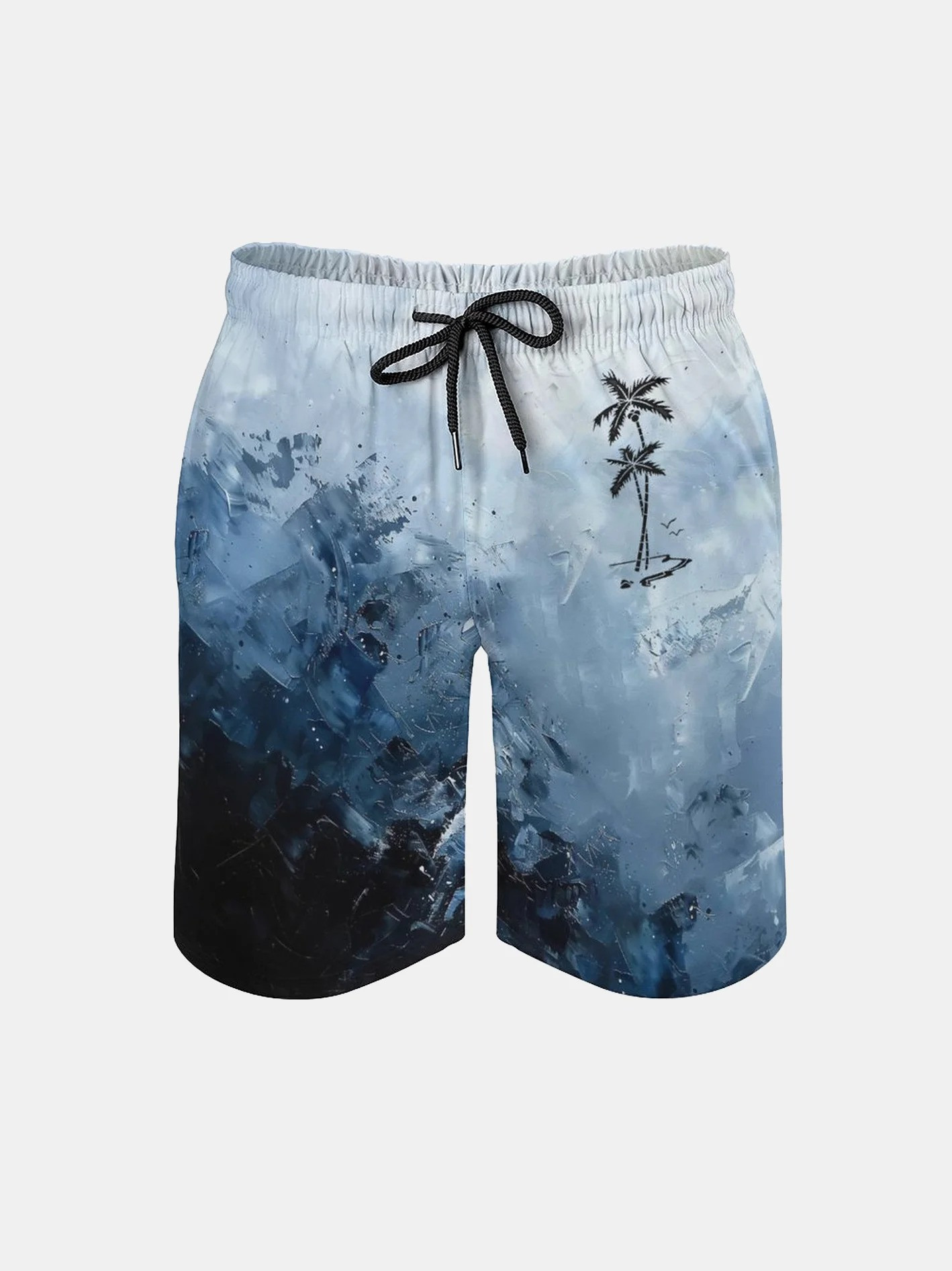 Men's Swim Trunks Hawaiian Beach Shorts with Pockets