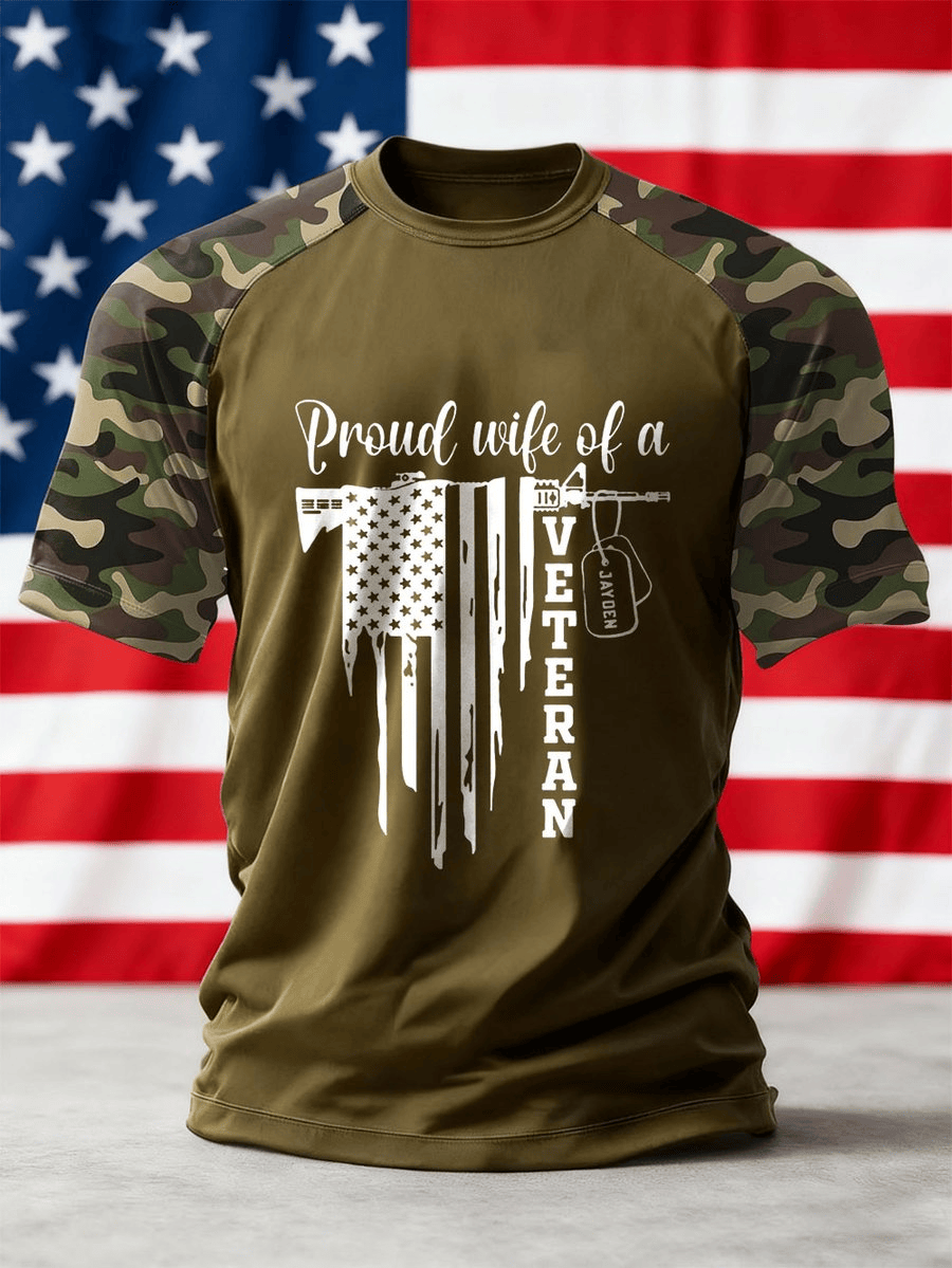 Men's Veterans Day Defending Freedom Shirt Camo Veteran Day Tee Veretan Day Outfit