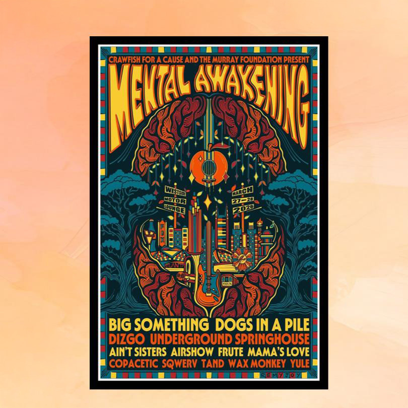 Mental Awakening Music Festival Atlanta GA March 27 28 2026 Poster Home Decor Gifts