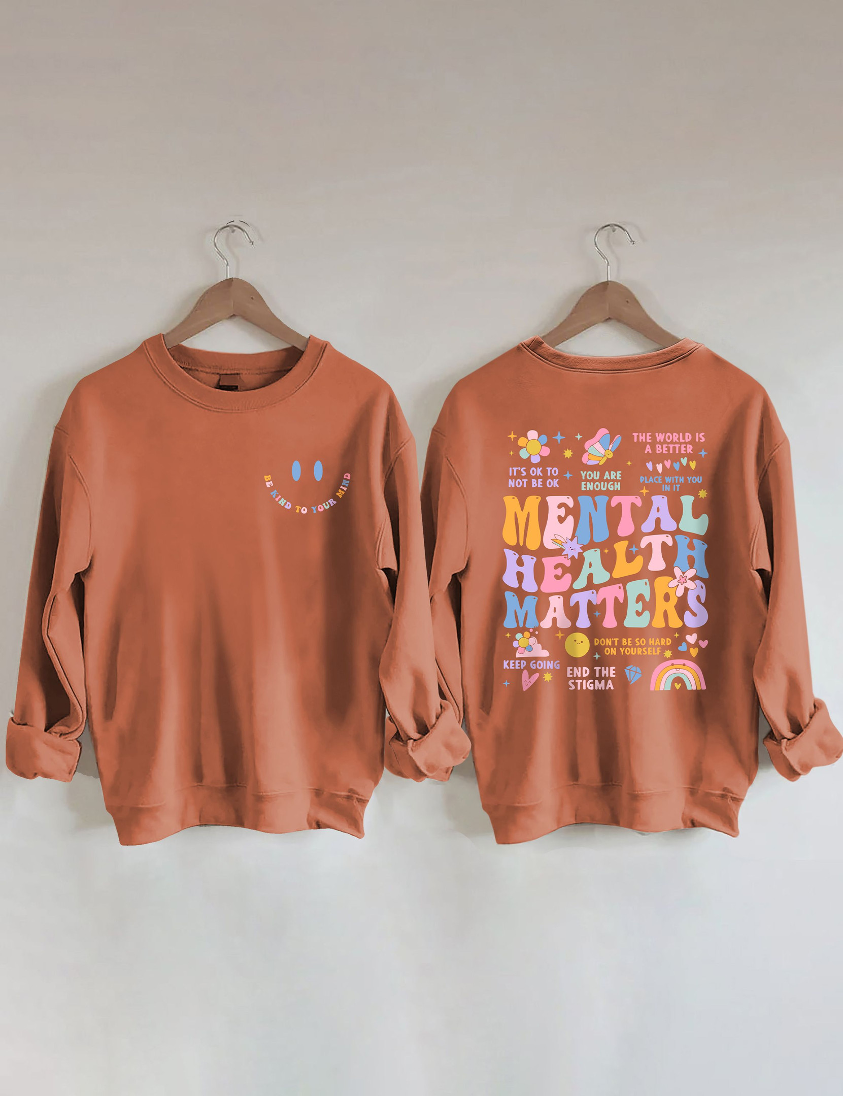 Mental Health Matters Sweatshirt Humorous Style Funny Clothing Present For Enthusiasts