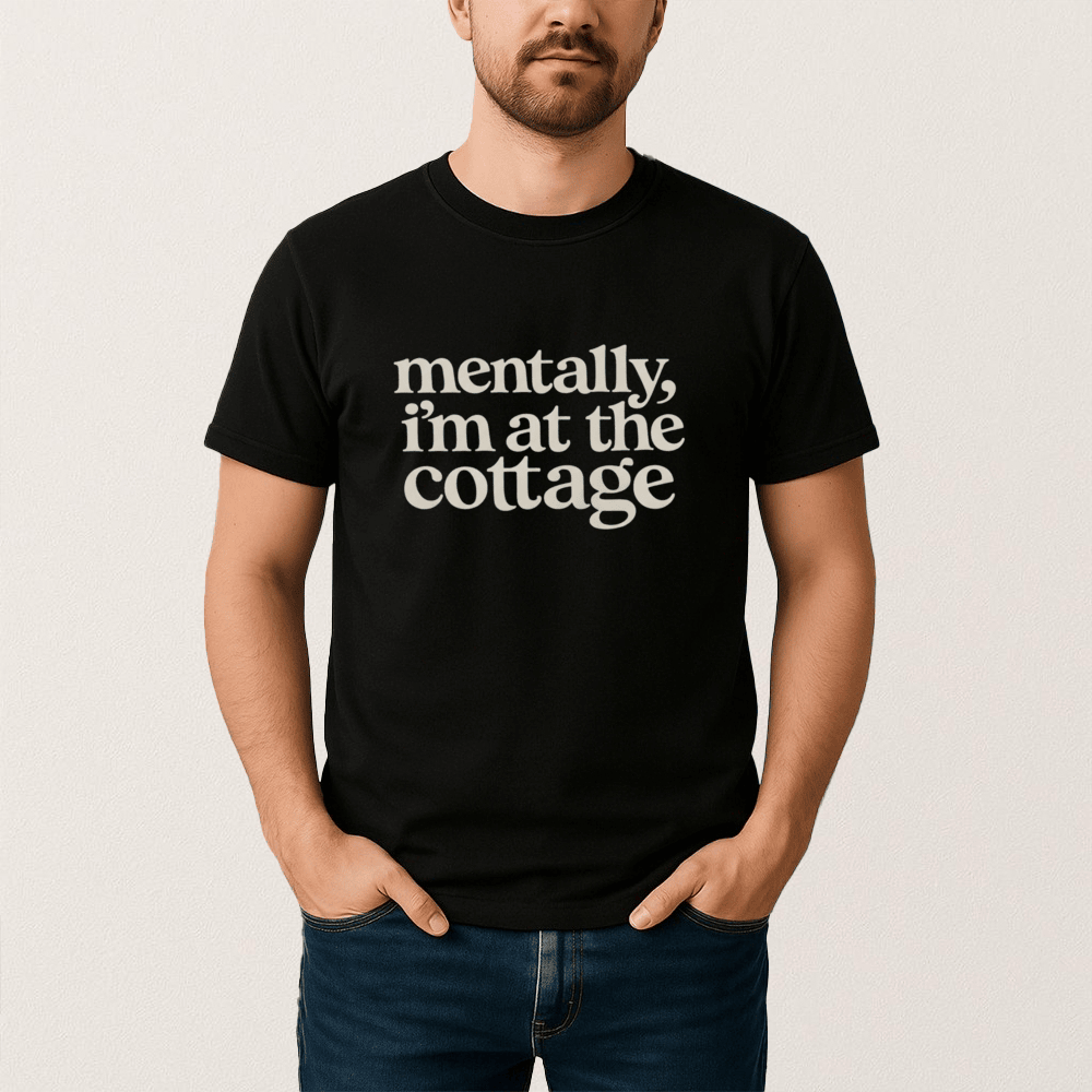 Mentally I'm At The Cottage T-Shirt Heated Rivalry Clothing Line Hockey Lover Presents
