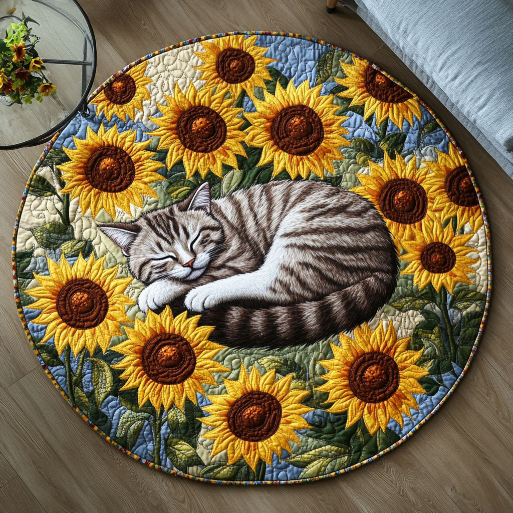 Meow Dreams Quilted Round Mat Christmas Decor For Entryway Best Gifts For Cats For Christmas