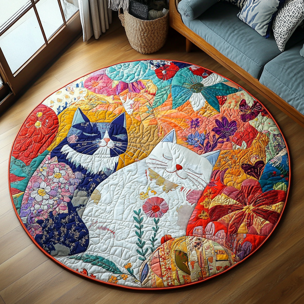 Meow Haven Quilted Round Mat Entry Way Ideas Best Cat Gifts For Christmas