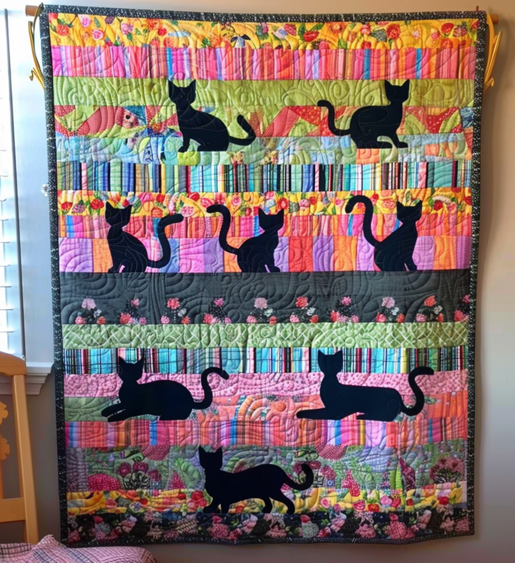 Meow Magic Quilted Blanket Cat Christmas Gifts