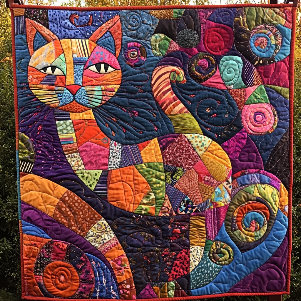 Meow Magic Quilted Blanket Gifts For Cat Owners