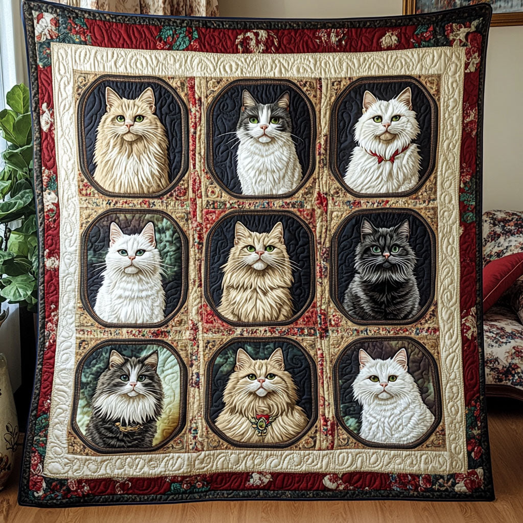 Meow Manor Quilted Blanket Bedroom Xmas Decor Gifts For Black Cat Owners
