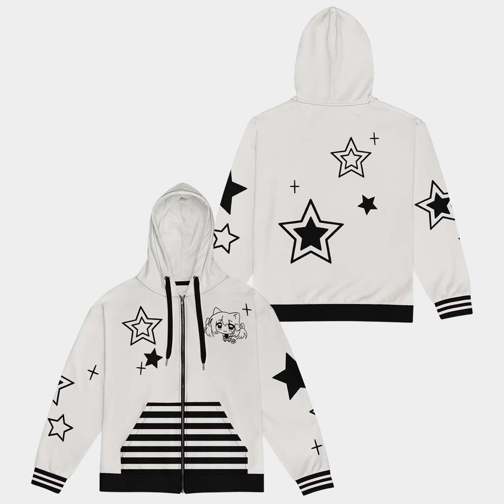 Meowbah Merch Stars 4 Meowbah Zip Hoodie Birthday Gift For Sister