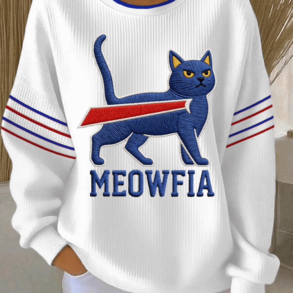 Meowfia Football Sweatshirt Game Day Football Clothing Buffalo Bills Lover Gifts