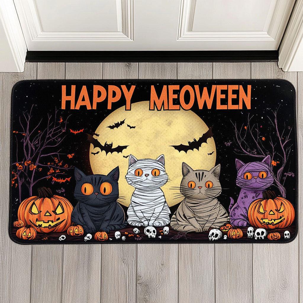 Meowmummies Doormat Best Decoration Gift For Friends and Family on Halloween Day