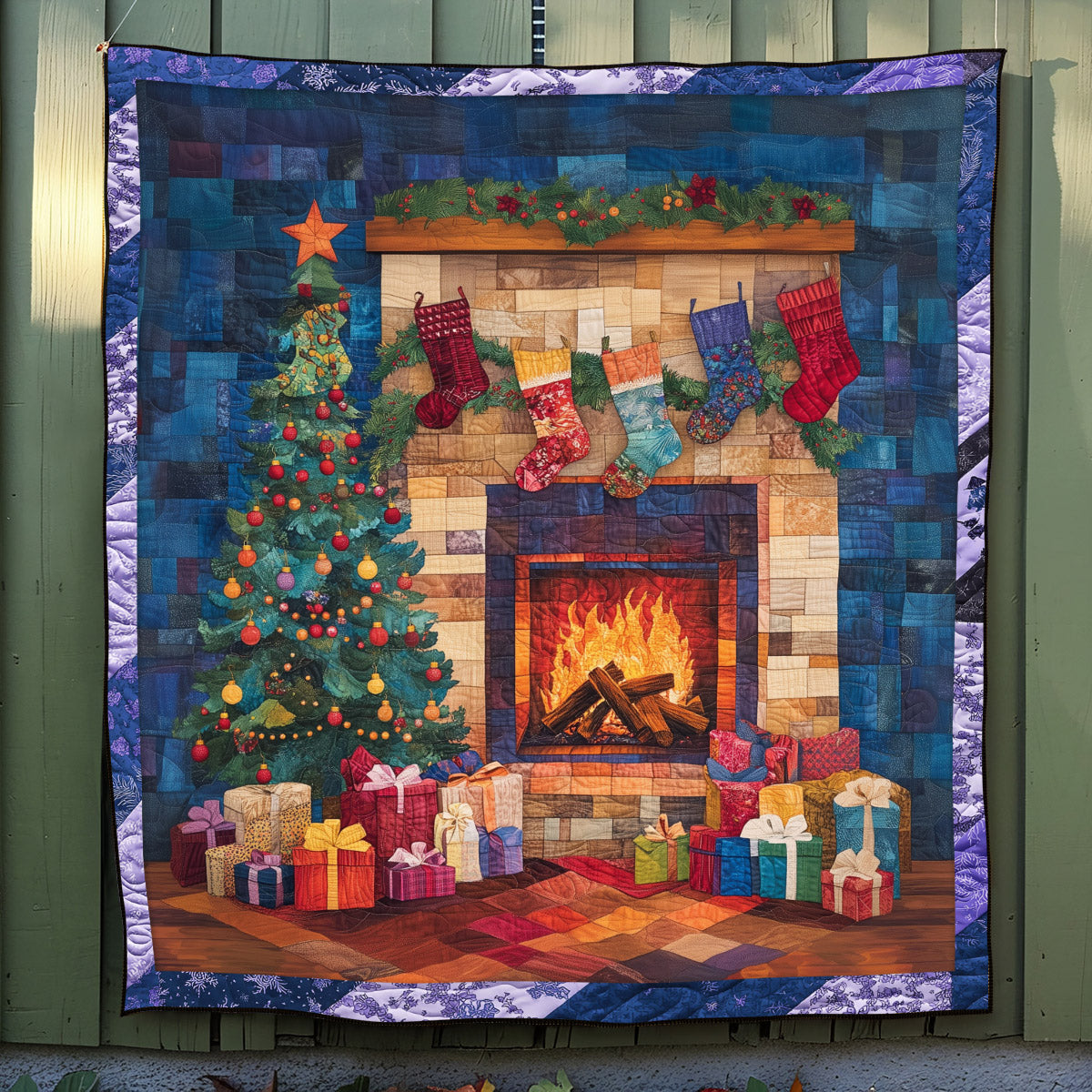 Meowy Christmas Joy Quilted Blanket Christmas Presents For Cat Lovers