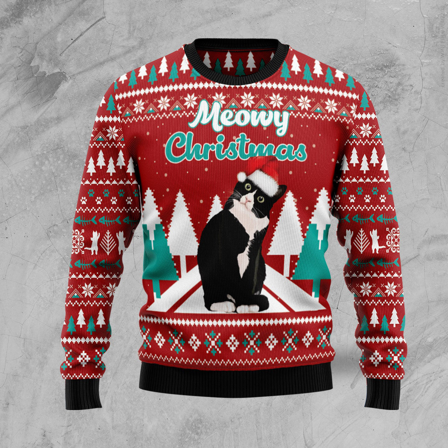 Meowy Christmas Ugly Christmas Sweater Cute Christmas Outfits Cat Gifts For Xmas