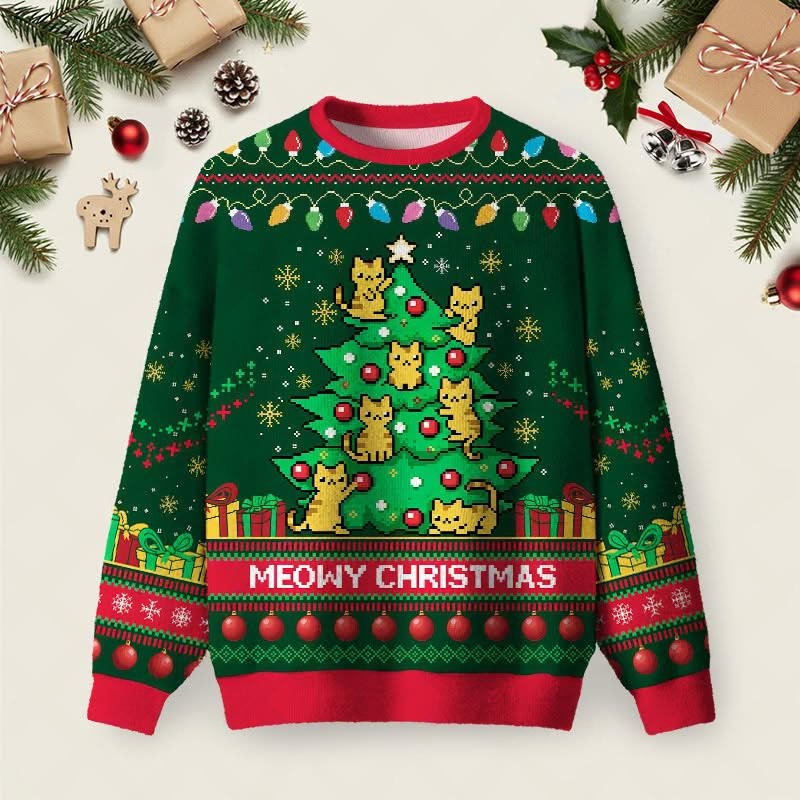 Meowy Christmas Ugly Sweater Best Holiday Apparel Xmas Gifts Ideas For Cat Lovers Meowy Christmas Ugly Sweater Best Holiday Apparel Xmas Gifts Ideas For Cat Lovers
