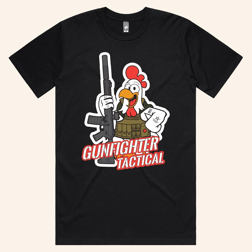 Merch Connection T-Shirt Gunfighter Tactical Chicken Shirt Christmas Gifts For Son