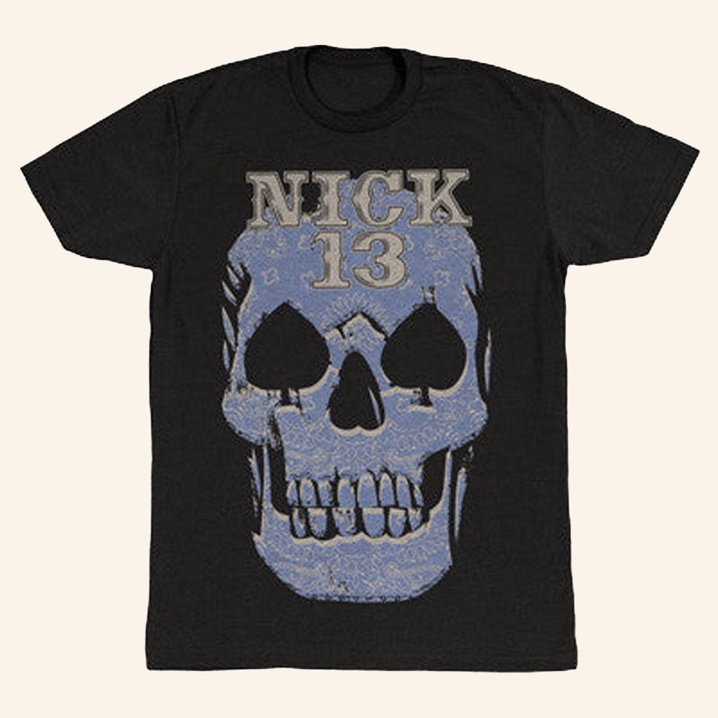 Merch Connection T-Shirt Nick 13 Bandana Skull Shirt Xmas Gifts For Him Merch Connection T-Shirt Nick 13 Bandana Skull Shirt Xmas Gifts For Him