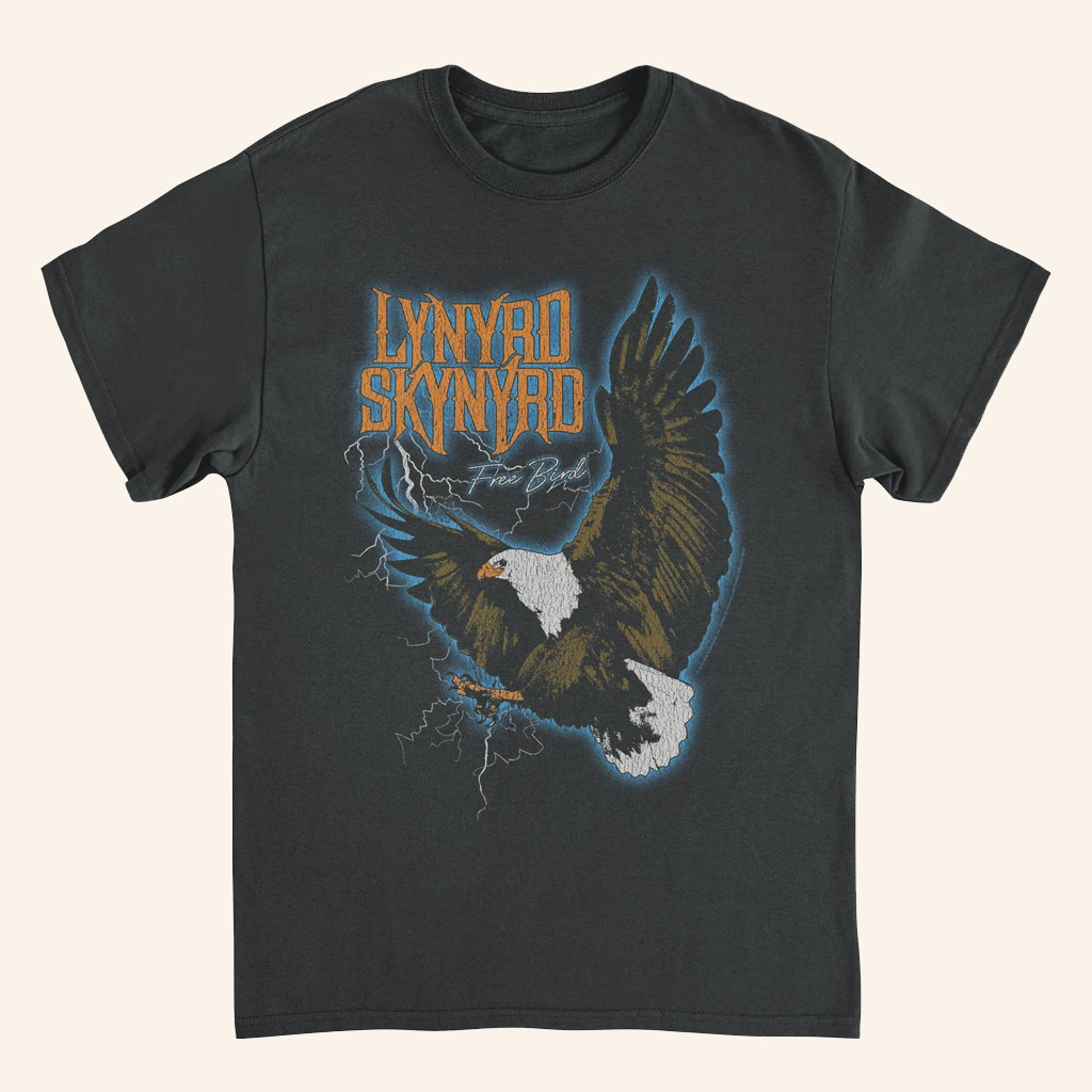 Merch Showroom Merch Lynyrd Skynyrd Free Bird Lightning Black T-Shirt Gifts For Brother Merch Showroom Merch Lynyrd Skynyrd Free Bird Lightning Black T-Shirt Gifts For Brother