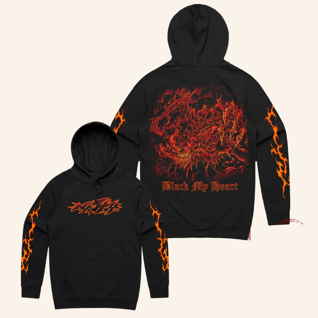 Merch Warfare Merch Black My Heart Black Hoodie Gifts For Band Lovers Merch Warfare Merch Black My Heart Black Hoodie Gifts For Band Lovers