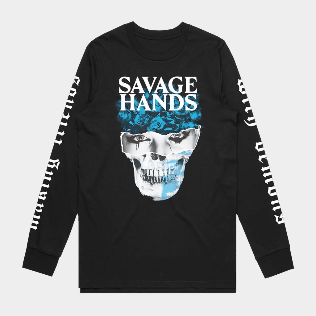 Merchbar Merch Savage Hands Friends With Demons Long Sleeve Shirt Gifts For Music Fans