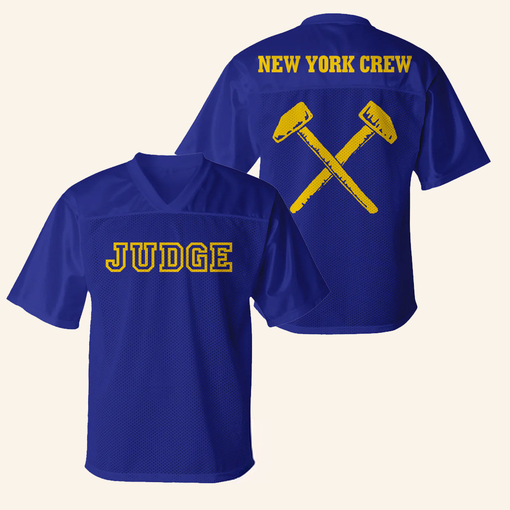 Merchnow Judge Hammers Blue Football Jersey New York Crew Jersey Gifts For Brother