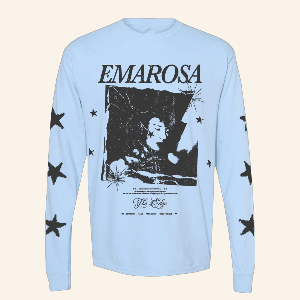 MerchNow Merch Emarosa The Edge Hydrangea Long Sleeve T-Shirt Christmas Gifts For Friends