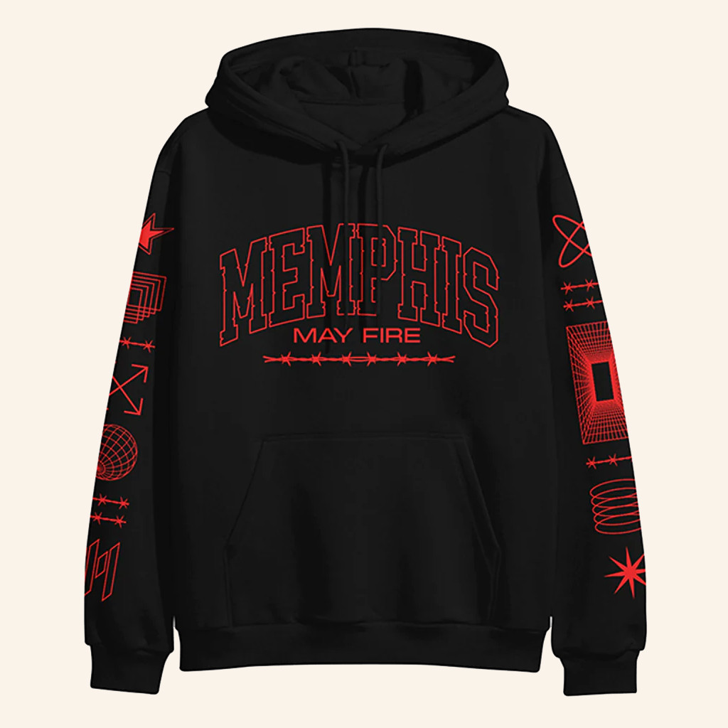 Merchnow Merch Memphis May Fire Barbed Hoodie Birthday Presents For Boyfriend