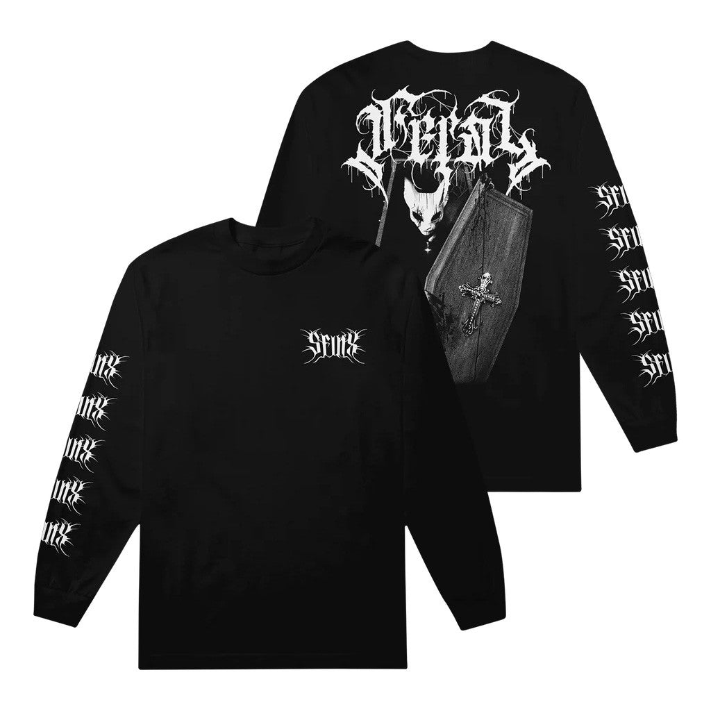 Merchnow Merch Sfinx Coffin Black Long Sleeve T-Shirt Gifts For Dad Merchnow Merch Sfinx Coffin Black Long Sleeve T-Shirt Gifts For Dad
