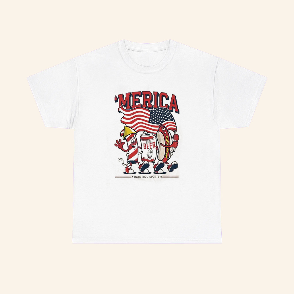 Merica Lite Beer Hot Dog Firework 4Th Of July T Shirt Independence Day Gift For Him Merica Lite Beer Hot Dog Firework 4Th Of July T Shirt Independence Day Gift For Him