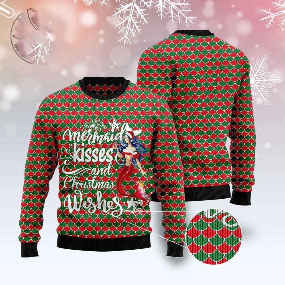 Mermaid Christmas Ugly Christmas Sweater Funny Ugly Christmas Sweater Gifts For Couples