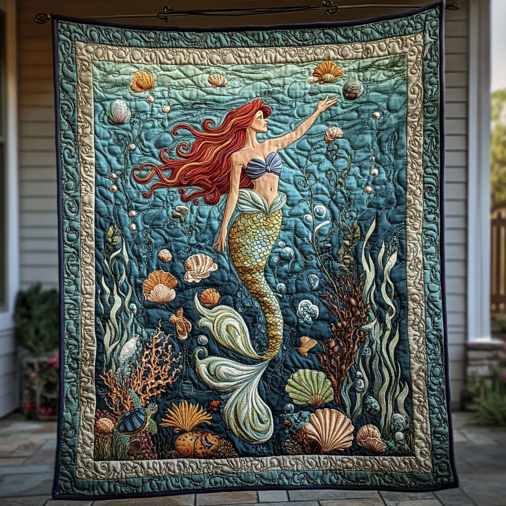 Mermaid Quilt Blanket Large Sofa Throws Mother'sDay Gifts From Daughter