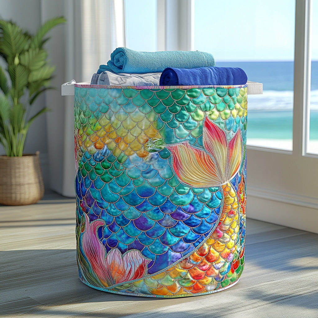 Mermaid Quilted Laundry Basket Fall Merch Pick