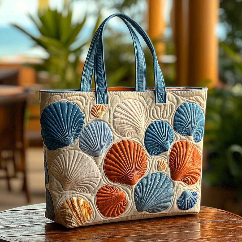 Mermaid Shells Quilted Tote Bag Gifts For Marine Life Lovers